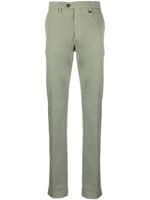 Canali pantalon chino en coton à plis marqués - Vert