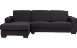 Goossens Hoekbank N-joy Divana Met Chaise Longue grijs, stof, 2-zits, stijlvol landelijk met chaise longue links
