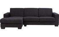 Goossens Hoekbank N-joy Divana Met Chaise Longue grijs, stof, 2-zits, stijlvol landelijk met chaise longue links