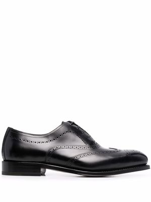 Ferragamo chaussures oxford en cuir - Noir