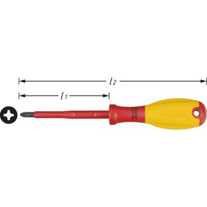 Hazet HAZET 810VDE-PH1 Elektronica Kruiskop schroevendraaier PH 1 Koplengte: 80 mm