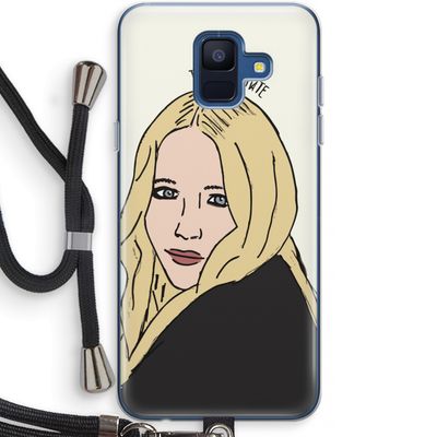 Mary Kate: Samsung Galaxy A6 (2018) Transparant Hoesje met koord