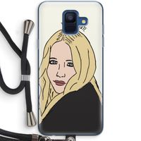Mary Kate: Samsung Galaxy A6 (2018) Transparant Hoesje met koord