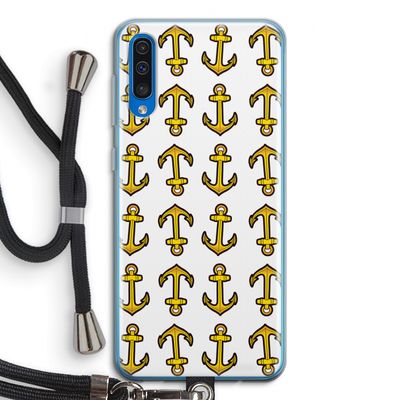 Musketon Anchor: Samsung Galaxy A50 Transparant Hoesje met koord