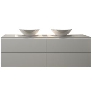 Badkamermeubelset Gliss Zeus 180 cm Mat Wit Met Waskom