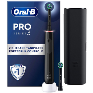 Oral-B PRO 3 3500 Black Cross Action Elektrisch Tandenborstel + Reisetui