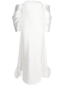 Solace London robe longue Kyla à épaules dénudées - Blanc