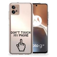 Motorola Moto G32 Silicone-hoesje Finger Don&apos;t Touch My Phone