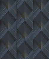 Dutch Wallcoverings Behang Galactik Dessin D.Blauw/Goud L967-01 - thumbnail