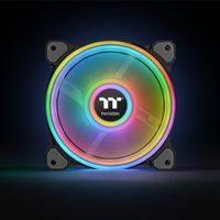 Thermaltake Riing Quad 12 RGB Computer behuizing Ventilator 12 cm Zwart - thumbnail