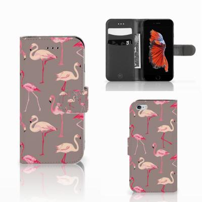 Apple iPhone 6 | 6s | Telefoonhoesje | Met pasjeshouder | Flamingo