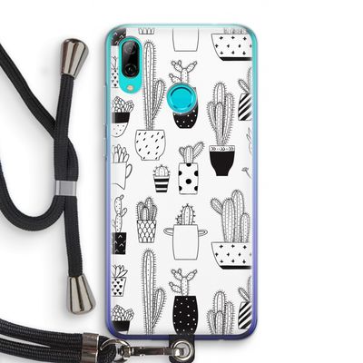 Cactusmotief: Huawei P Smart (2019) Transparant Hoesje met koord