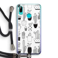 Cactusmotief: Huawei P Smart (2019) Transparant Hoesje met koord