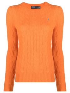 Polo Ralph Lauren pull Julianna en maille torsadée - Orange