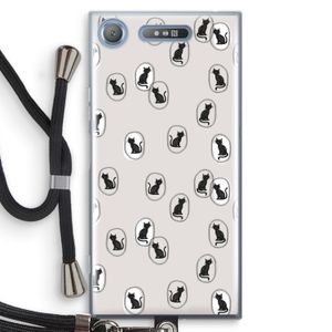 Miauw: Sony Xperia XZ1 Transparant Hoesje met koord