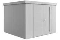 Biohort Metalen tuinhuis Neo - Dubbele deur - Zilver - 3C (292x292 cm)- Plat dak- Metaal- Biohort Biohort Metalen tuinhuis Neo - Dubbele deur - Zilver - 3C (292x292 cm)- Plat dak- Metaal- Biohort