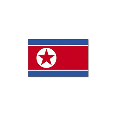 Vlag Noord Korea - 90 x 150 cm - feestartikelen - Noord Korea landen thema - supporter/fan