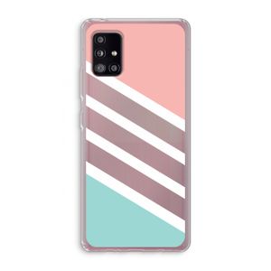 Strepen pastel: Samsung Galaxy A51 5G Transparant Hoesje