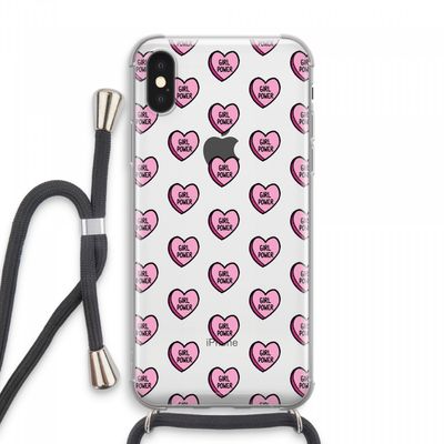 GIRL POWER: iPhone XS Max Transparant Hoesje met koord
