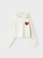 Name it zomer sweater meisjes - wit - cropped, loose fit - Nkfterren