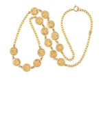 CHANEL Pre-Owned collier à breloque CC (années 1980) - Or