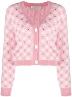 Alessandra Rich cardigan à ornements strassés - Rose