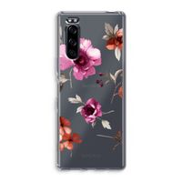 Geschilderde bloemen: Sony Xperia 5 Transparant Hoesje