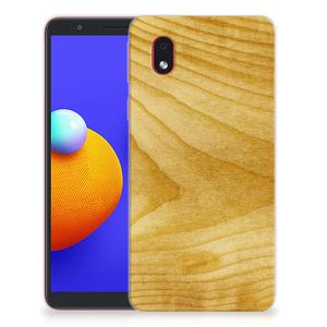 Samsung Galaxy A01 Core Bumper Hoesje Licht Hout