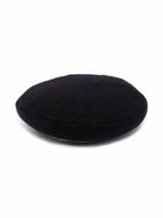 Simonetta casquette en maille à détails rayés - Noir