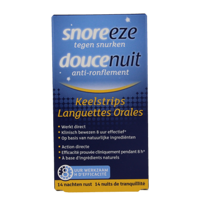 Snoreeze Anti snurk keelstrips 14 Stuks Snoreeze Anti snurk keelstrips 14 Stuks