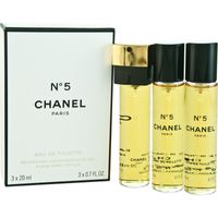 N°5 eau de toilette tasverstuiver navullingen, 3x 20 ml