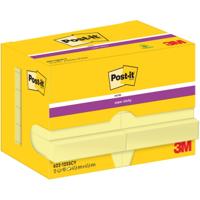 Post-It Super Sticky Notes, 90 vel, ft 47,6 x 47,6 mm, geel, pak van 12 blokken
