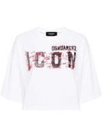 DSQUARED2 t-shirt Icon Scribble en coton - Blanc - thumbnail