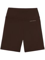 Sporty & Rich short cycliste à logo imprimé - Marron - thumbnail