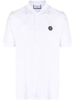 Philipp Plein polo à plaque logo - Blanc - thumbnail