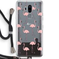 Anything Flamingoes: LG G7 Thinq Transparant Hoesje met koord