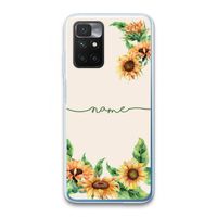 Zonnebloemen: Xiaomi Redmi 10 Transparant Hoesje