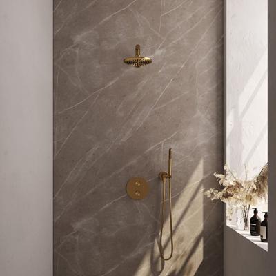 Thermostatische Inbouwdoucheset Brauer Gold Edition Met Ronde Afdekplaat (Alle Opties)