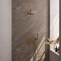 Thermostatische Inbouwdoucheset Brauer Gold Edition Met Ronde Afdekplaat (Alle Opties)