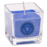 Geurkaars in Glas 5e Chakra - Koolzaadwas Ecologisch - Keelchakra