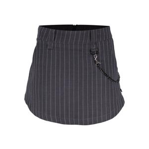 Frankie & Liberty Meisjes broek/rok - Paris - Stripes Dark Grey/ Off White