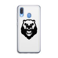 Angry Bear (white): Samsung Galaxy A40 Transparant Hoesje
