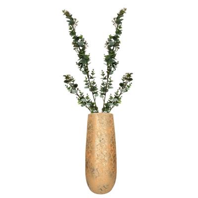 Kunstplant sierttakken Eucalyptus luxe - 2x - 119 cm - lichtgroen - bladgroen - decoratief