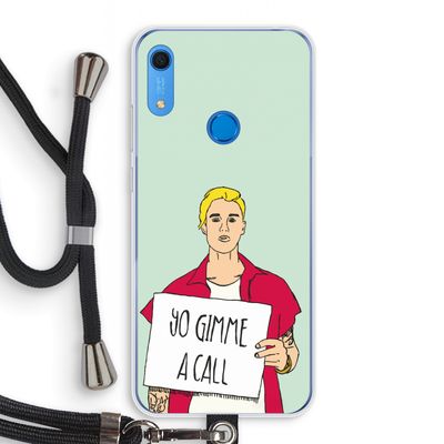Gimme a call: Huawei Y6s Transparant Hoesje met koord