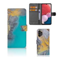 Samsung Galaxy A13 (4G) | Bookcase | Marble Blue Gold