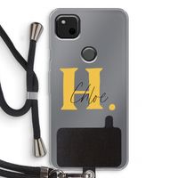 Amber Script: Pixel 4a Transparant Hoesje met koord