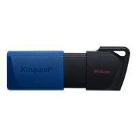 Pendrive Kingston Exodia M Sleutelhanger Zwart Zwart/Blauw 64 GB