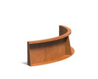 Keerwand cortenstaal binnenbocht 100x100x30cm. Keerwand cortenstaal binnenbocht 100x100x30cm.