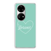 Forever heart pastel: Huawei P50 Pro Transparant Hoesje