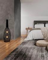 Grote vloerlamp zwart met schakelaar en 2 E27 fittingen By Rydens Seagrass